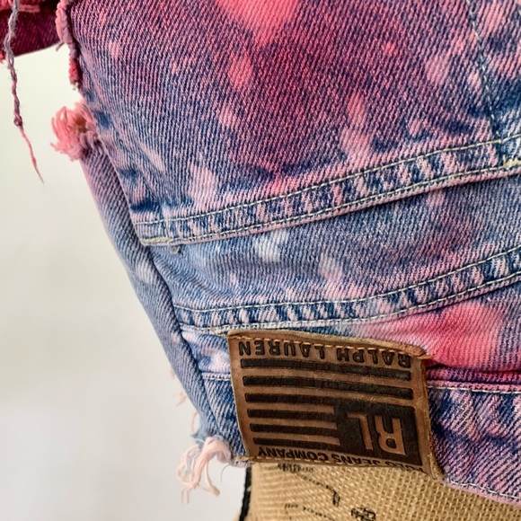 New York Couture Tie Dye Bleached Denim Bolero - Picture 4 of 7